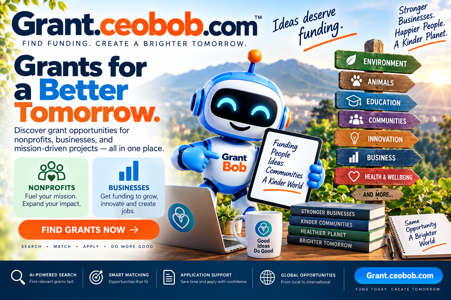 GrantBob: grant opportunities for nonprofits, businesses, and mission-driven projects, all in one place